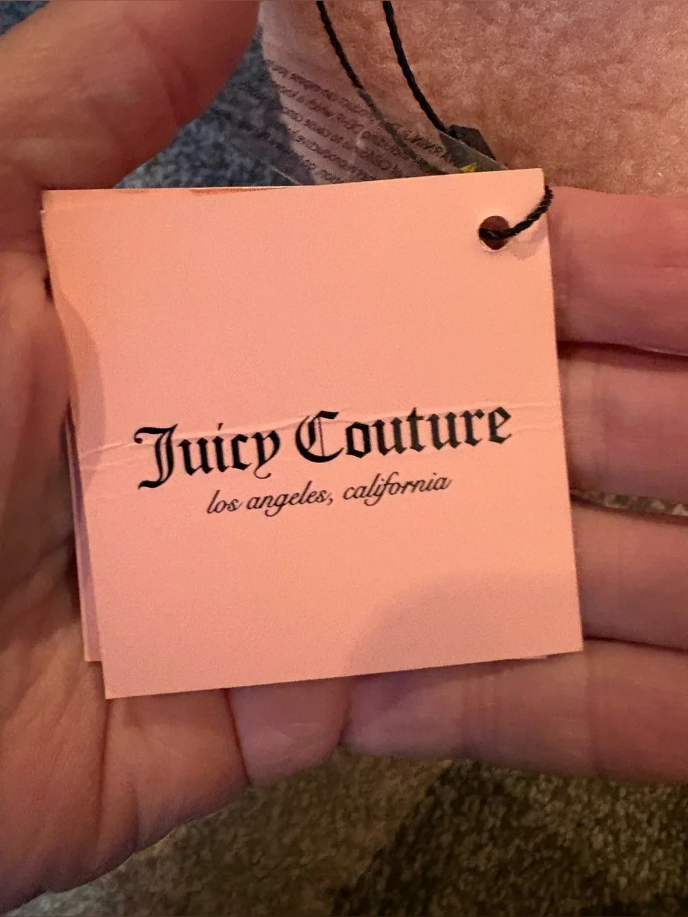 NWT Juicy Couture Pink Sherpa Roomy Cosmetic Bag w/Gold Accent